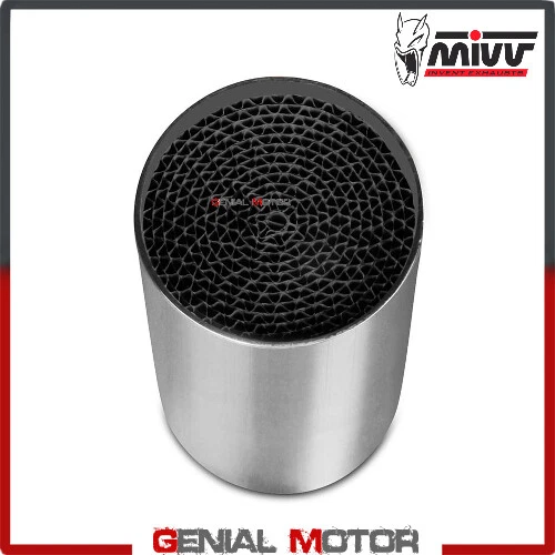 MIVV Pot d'échappement complet gp inox noir compatible avec Yamaha Yzf r125 r-125 2014 2015 2016 2017 2018