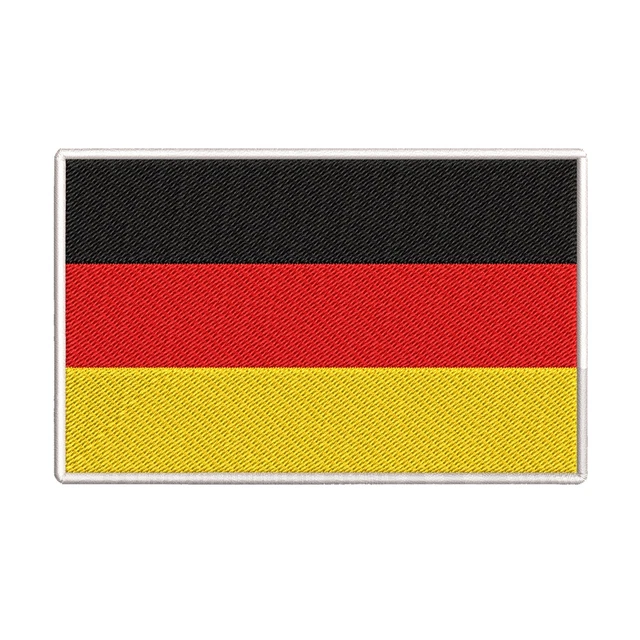 thumbnail image 2 of Germany Flag Patch – 7x4.5cm, Embroidered With Thermal Adhesive Backing, New 2 of 6