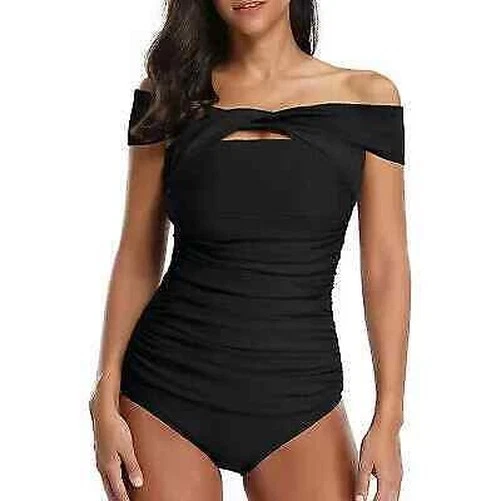 Maillot De Bain Une Pièce Noir Femme 38/40 - Monokini Fashion Avec Coussinets Amovibles