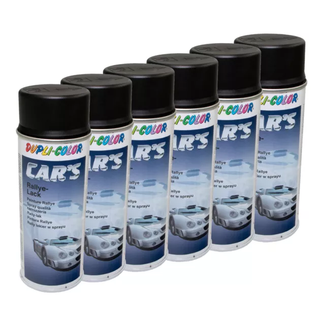 Pintura Spray Laca 6x 400ML Spray Lata Negro Mate Dupli-Color 385872