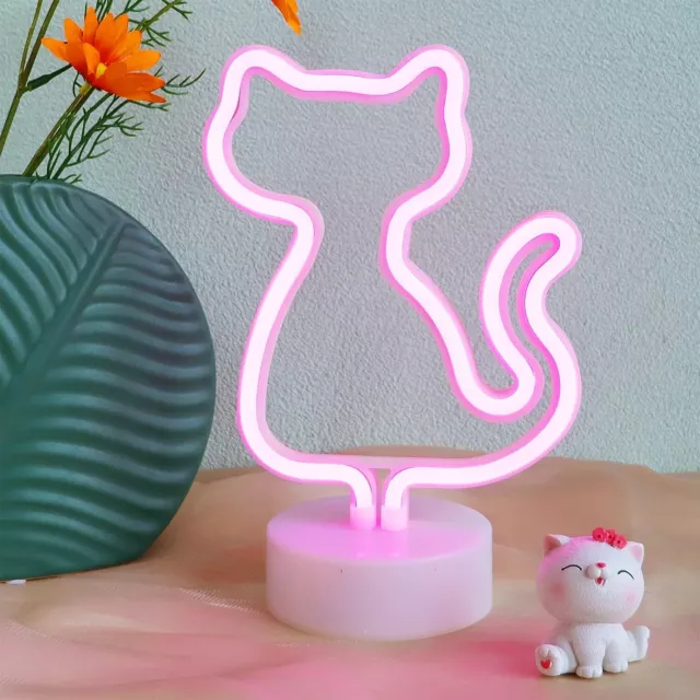 Neon Cat Lamp Great For Any Room Decorative Night Light Decor