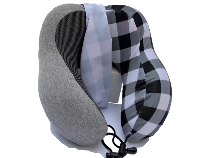 Travel Pillow Case –  washable cover fits most memory foam neck pillows 2