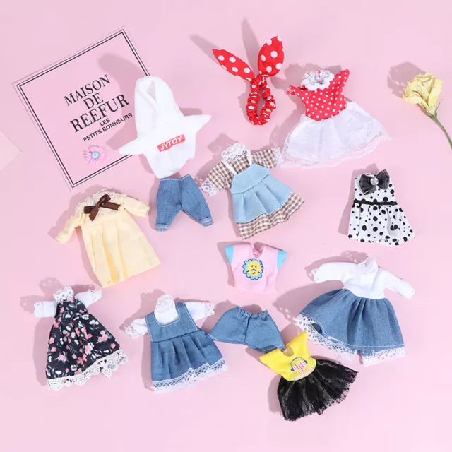 1:8 Dollhouse Mini Doll Clothes Skirt Suit Children DIY Doll Dress Girls Toy-EL