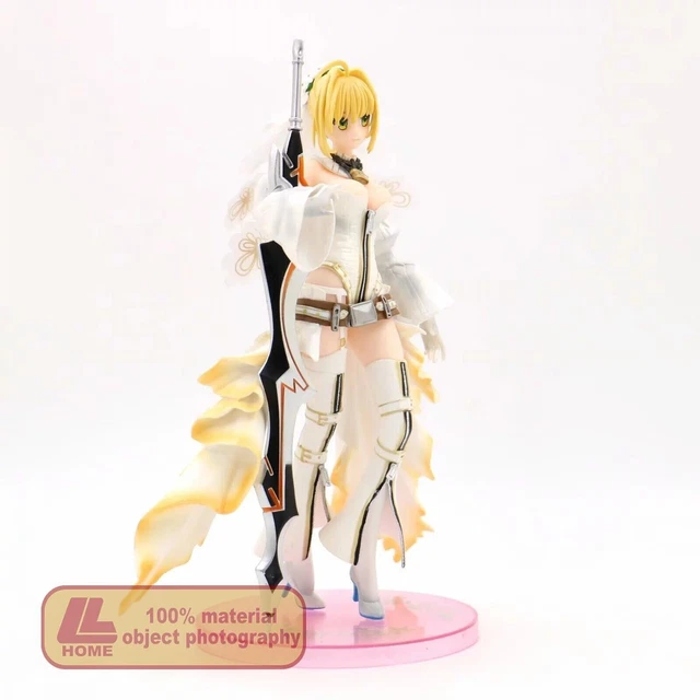 Anime Fate Grand Order Stay Night Saber Nero Wedding Dress Figure Statue Gift