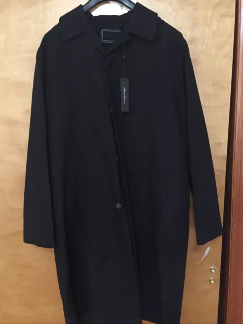 NWT Kenneth Cole Overcoat Style RETZ Black 48R (RK1110)