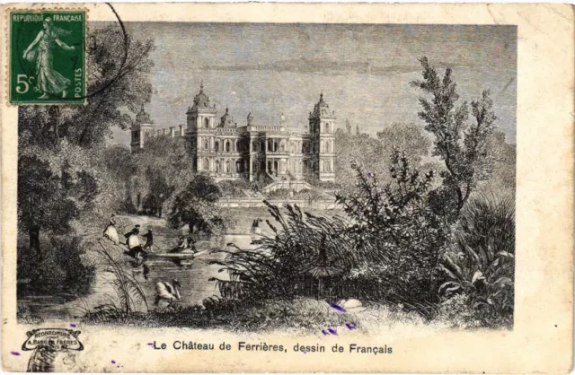 CPA FERRIERES-en-BRIE Le Chateau de Ferrieres - Dessin de France (1299953)