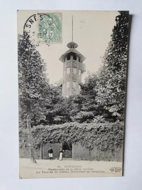 CPA 92 SURESNES - Restaurant de la Belle Cycliste