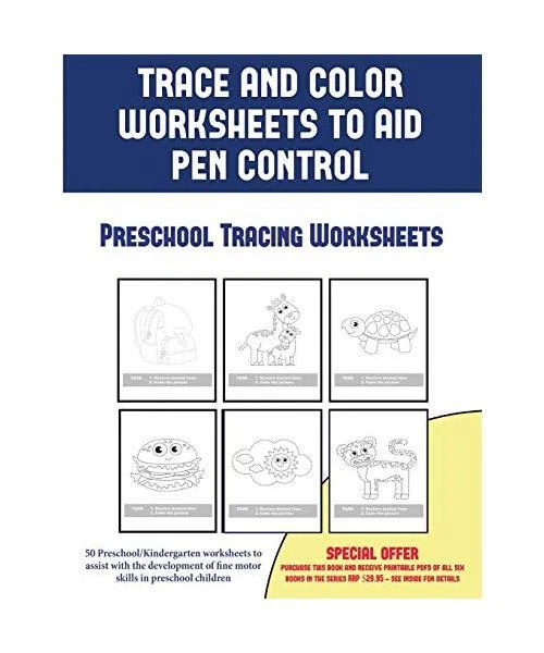 Trace Color Notes PRESCHOOL TRACING WORKSHEETS (Trace and Color Worksheets to Develop Pen ...