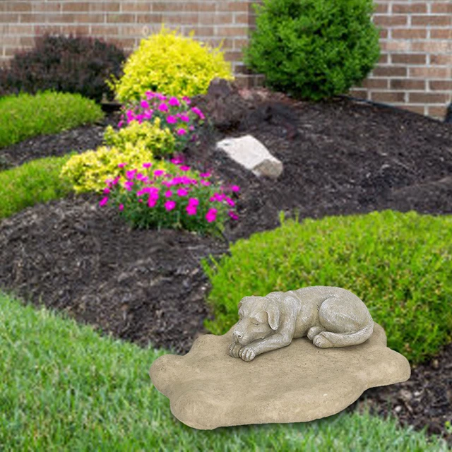 Honio Pet Memorial Tombstone Outdoor Pet Grave Markers Engraving Cat Dog For