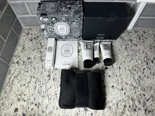 DIPTYQUE QATAR AIRWAYS Business Class Amenity Kit Black New EUR 21,10 ...