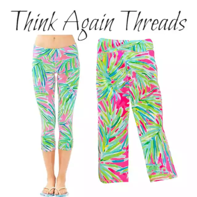NWT LILLY PULITZER Luxletic Legging Weekender Cropped Pink Sunset Royal  Lime XS £47.42 - PicClick UK