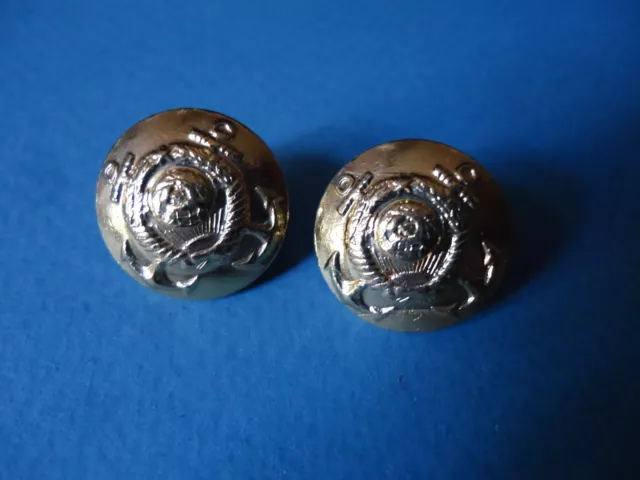 = 2 Soviet Admiral's Buttons (18mm) for shoulder boards marked 1972 =