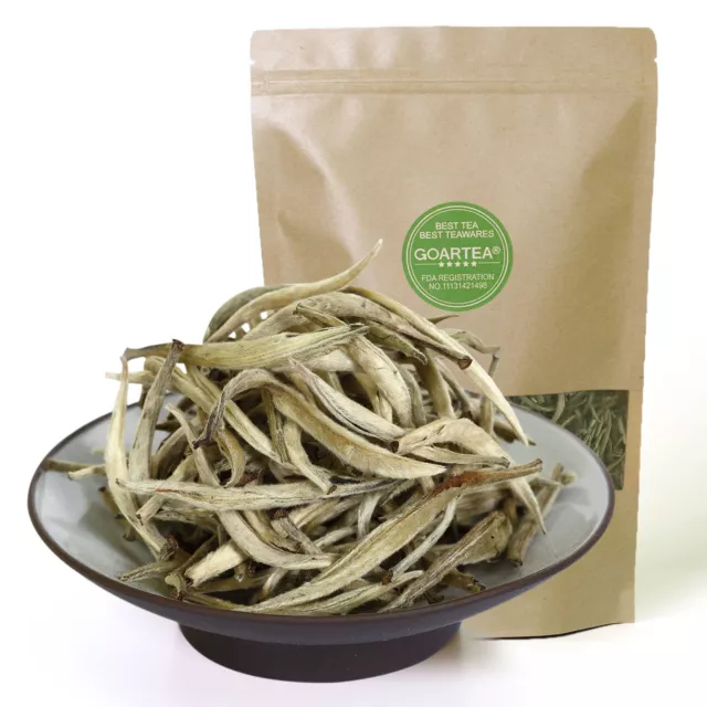 GOARTEA Supreme Silver Needle Weißer Tee Weisser Bai Hao Yin zhen White Tea Buds