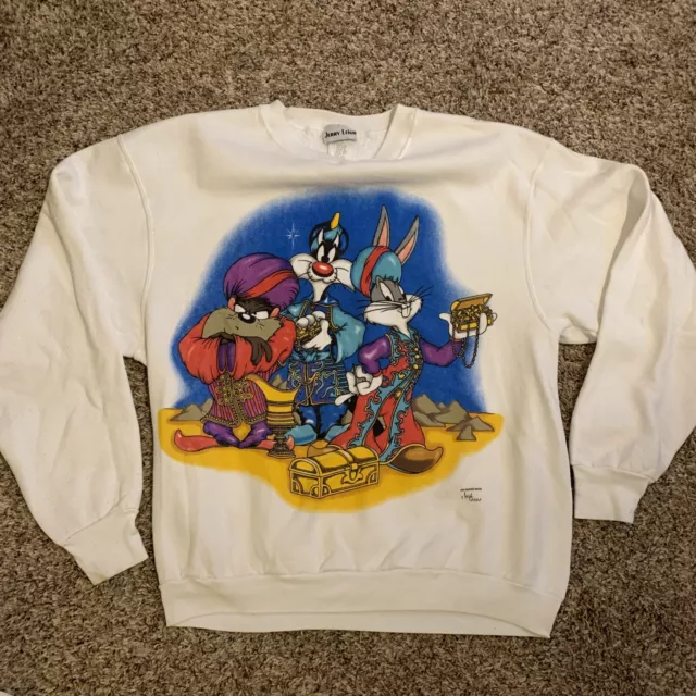 Vintage Y2K Looney Tunes Jerry Leigh Genie Sweatshirt Crewneck Bugs Bunny Taz