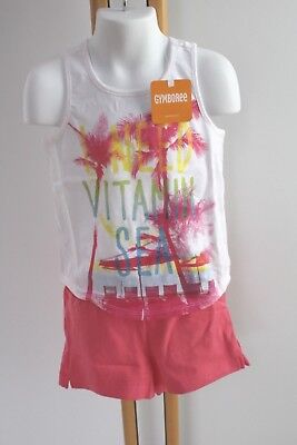 Gymboree Palm Tree Shirt Shorts Tank Mix & Match Girls Size XS 4 NWT Set