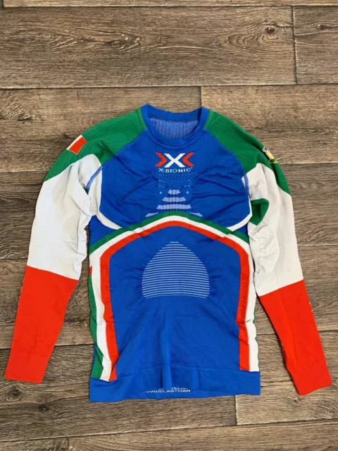 X-Bionic men’s energy accumulator 4.0 patriot italia long sleeve gorpcore size m