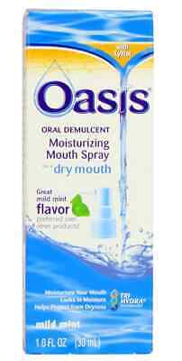 Spray bucal hidratante demulcente oral Oasis 2 piezas suave como nuevo 1 Fl oz 898669002011