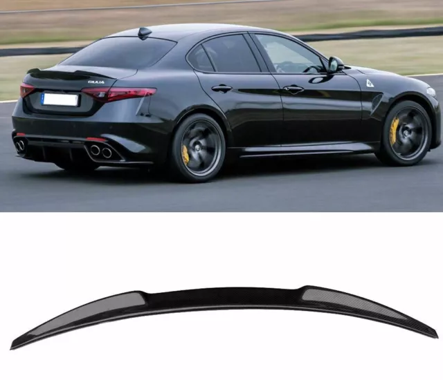 Alettone Spoiler Posteriore Nero Baule Alfa Romeo Giulia Quadrifoglio Verde Look