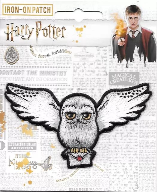 HARRY POTTER HEDWIG the Owl Flying w/ Letter Image Embroidered