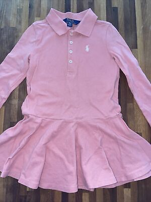 Ralph Lauren Pink Girls Polo Dress Age 3 Excellent Condition
