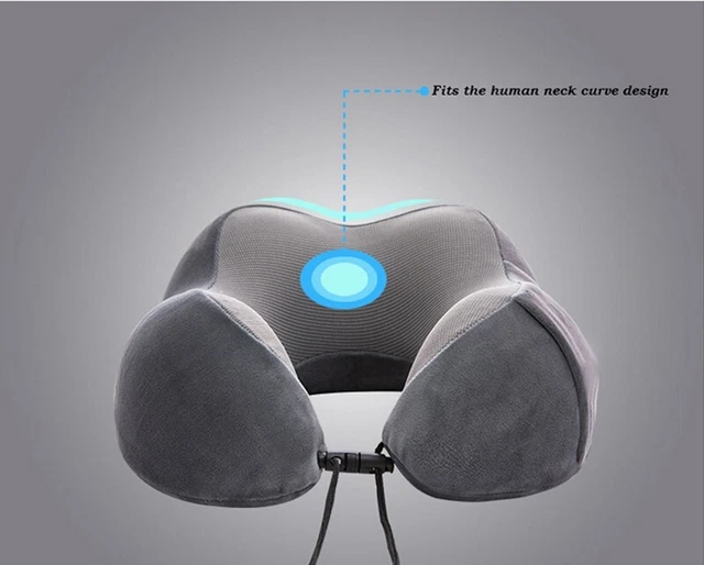 Memory Foam U-Shaped Travel Pillow Neck Support Head Rest Car Plane Soft Cushion 3