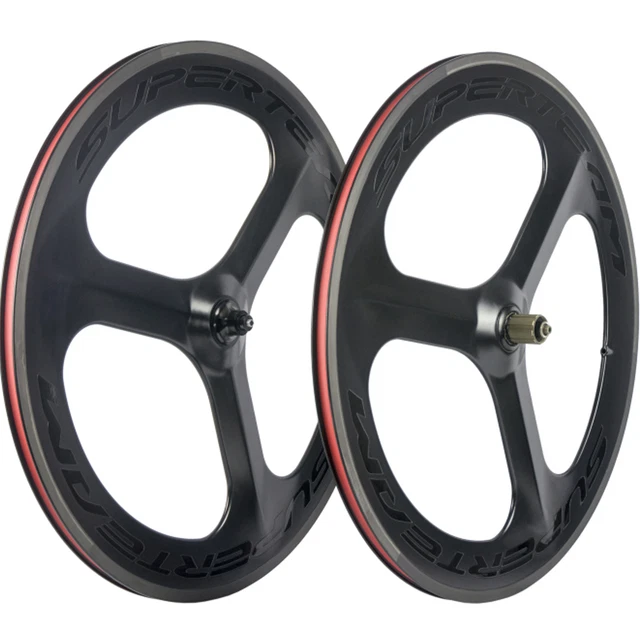70MM TRI SPOKE Carbon Wheels Road Bike Track Bike Clincher