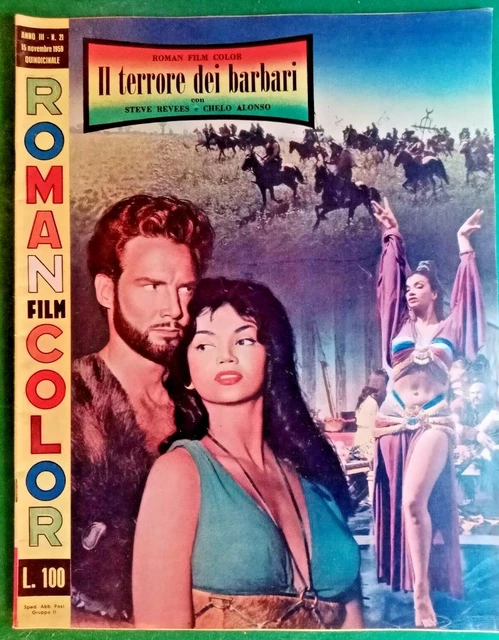 ANNÉE 1959 MAGAZINE Romancolor Avec Steve Rêvées Il Terreur Dei BARBARI ...