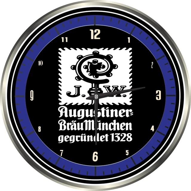 Cerveza agustiniana reloj de pared vintage, pub, bar, bar NOSTALGIA reloj de decoración
