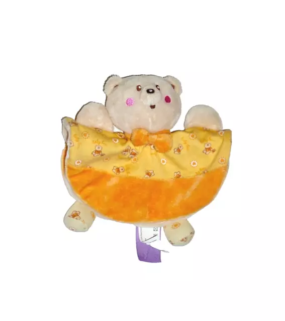 Supa Bieco Bär Teddy Teddybär orange gelb Baby Bear Bärchen Schmusetuch wie NEU