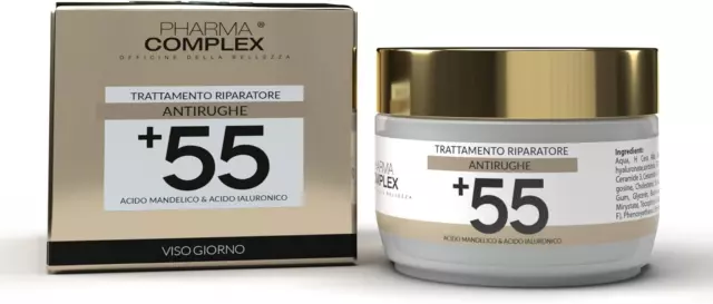 Crema Viso +55 Antietà Con Acido Mandelico E Ialuronico, Vitamine C E E - Rinnov