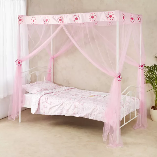 Kids Bed Canopy for Girls Mosquito Net Bed Tent Princess Pink Bedroom Birthday