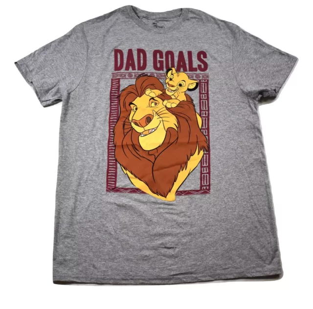 Disney's Lion King Mens Dad Goals Mufasa & Simba Shirt New M, L, XL, 2XL