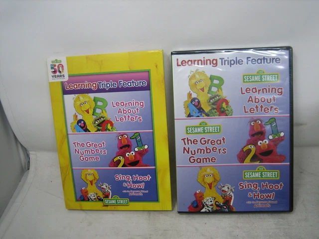 SESAME STREET LEARNING triple feature w/ slipcover dvd new