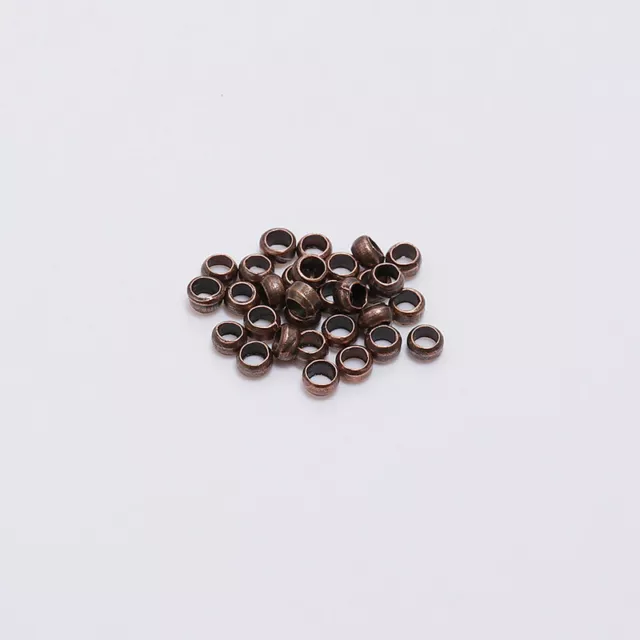 Wholesale 1.5-4MM Smooth Seamed Spacer Beads Silver Round Seamless