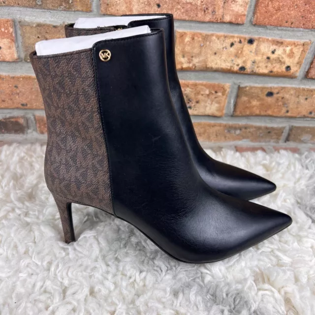 MICHAEL Michael Kors Alina Flex Leather & Logo Ankle Boot NEW 3