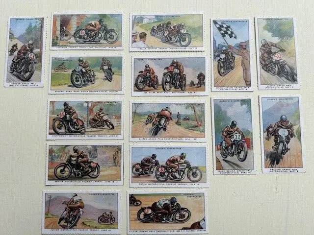 15 off Ogdens Cigarette cards Motor Races 1931