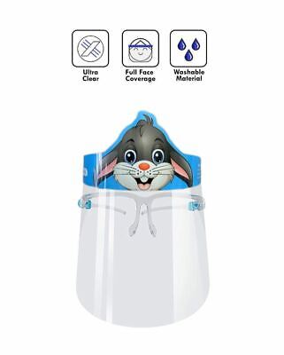 Kids Face Shield Visor Protection Full Mouth Cover Reusable Safety Rabbit 1 Pack