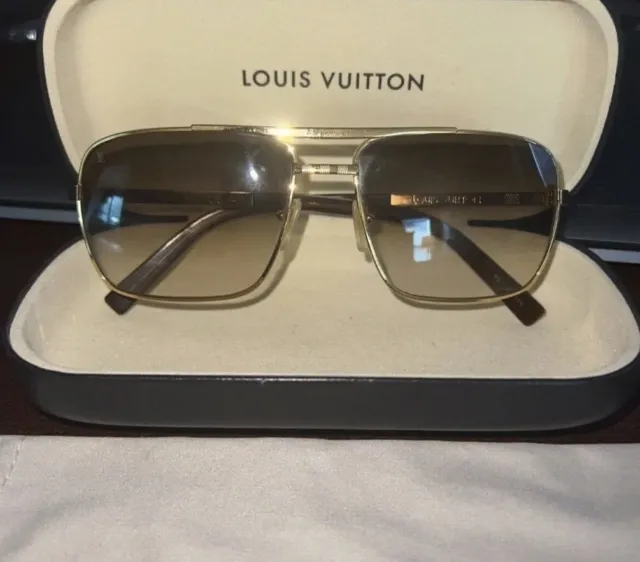 LOUIS VUITTON Z0259U Damier Attitude Mens Sunglasses Brown Gold /Case  $415.00 - PicClick