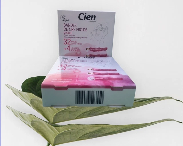 Lot De 4 Boîtes De Cire Froide NAIR Visage - 16 Bandes Chacune, Extrait Lait De Coco, Neuf