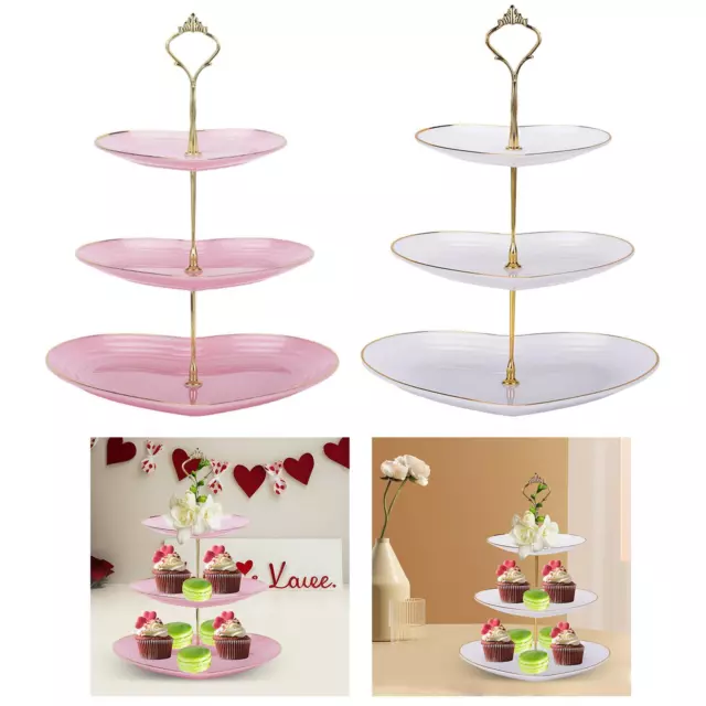 3 Tier Cupcake Stand Donuts Tiered Serving Tray for Wedding Birthday Party