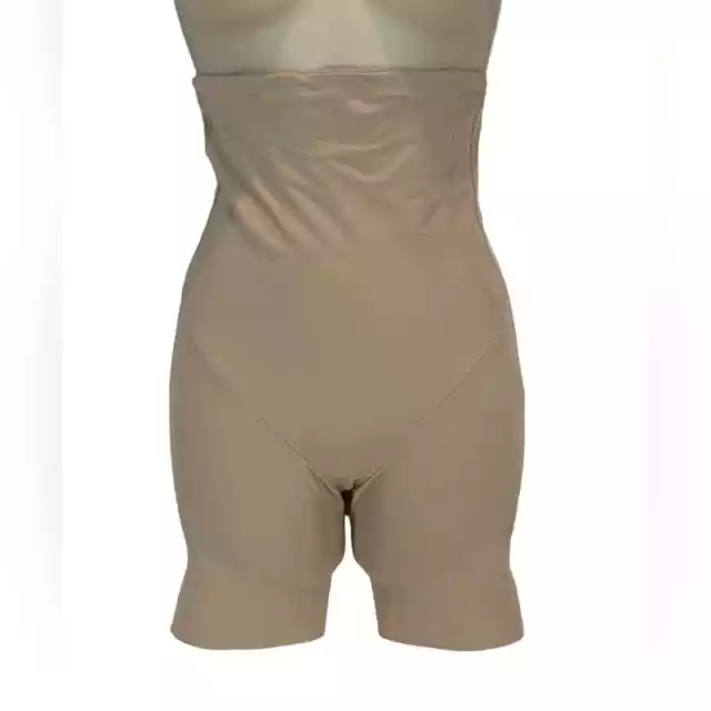 TC Back Magic High Waist Shaping Thigh Slimmer - Beige Tan - size Medium