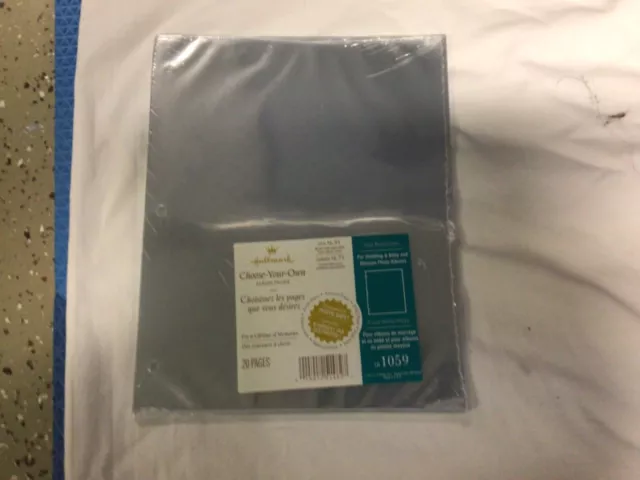 Hallmark Scrapbook Foto AR1059, 3 Anillos Protectores de Página 20 Páginas Recarga Foto Nuevo