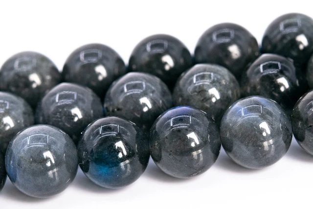 8MM Genuine Natural Black Labradorite Beads Grade A Round Gemstone Loose Beads