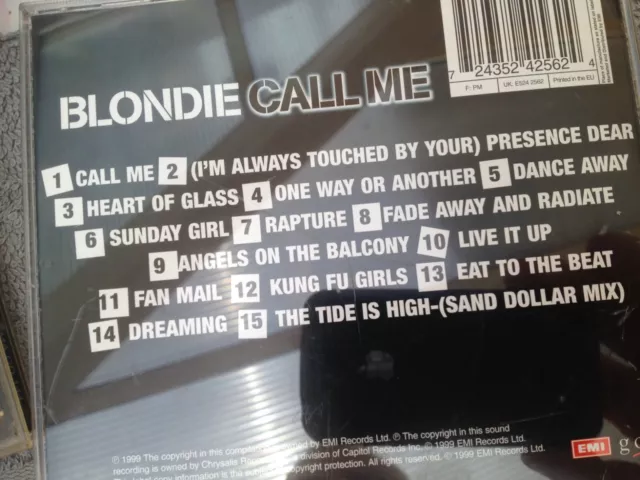 BLONDIE - one way or another / Tide is high / CALL ME/  SUNDAY GIRL