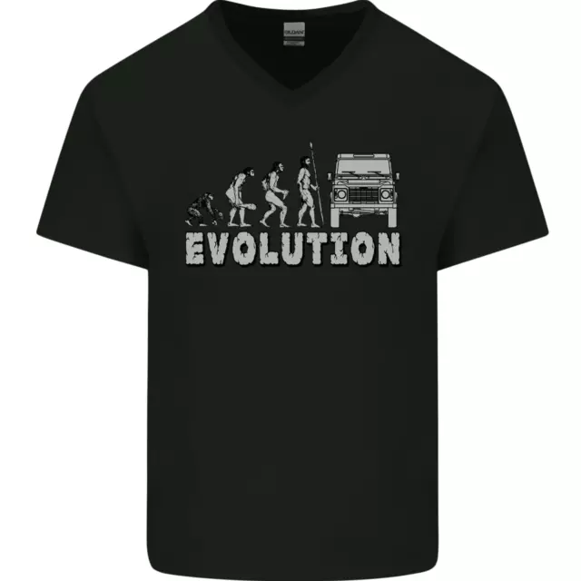 4X4 Evolution Off Road Roading Divertente Uomo Scollo A V Cotone T-Shirt