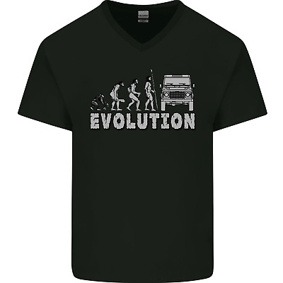 4X4 Evolution Off Road Roading Funny Mens V-Neck Cotton T-Shirt