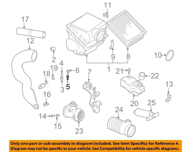 For BMW OEM 00-03 M5-High Note Horn Washer 07119903791