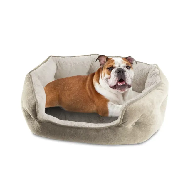 Arlee Cozy Oval Round Cuddler Pet Dog Bed - Memory Foam - Chew Resistant