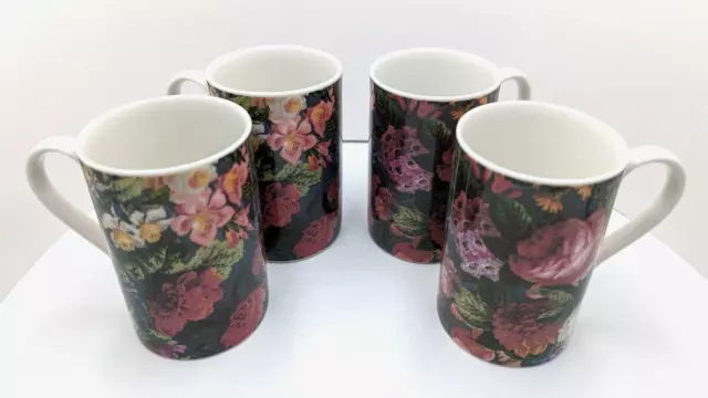 4 Dunoon Coffee Mug Kew Floral Pattern 19th Century Design Scotland Stoneware