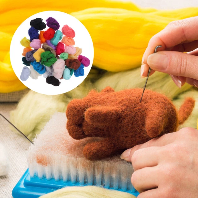 36pcs Feltro Artigianato Lana Infeltrire Kit Feltro Kit Lana Infeltrire